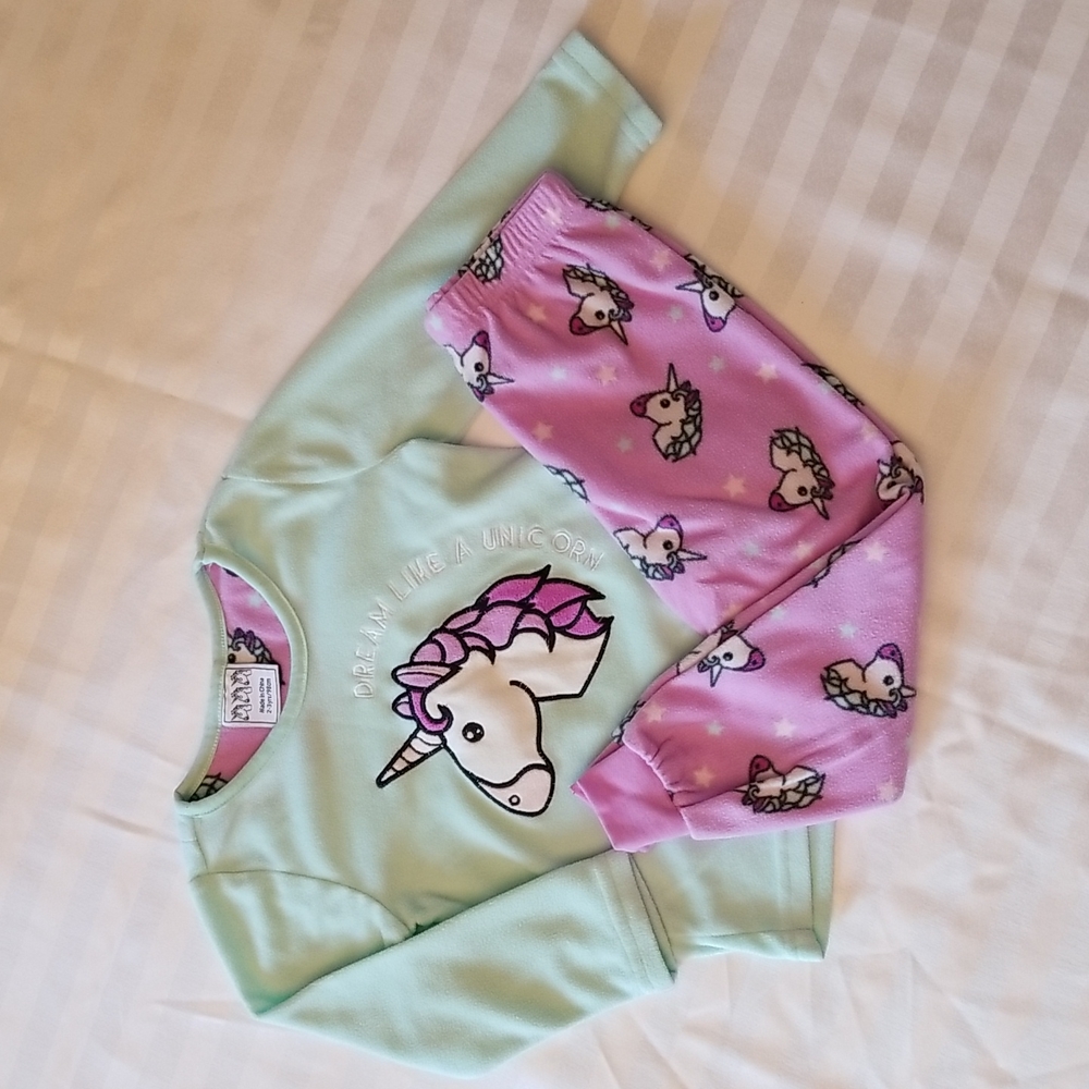 Primark Toddler Girl Unicorn Fleece Pajama Set